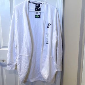 Nike white sports cardian